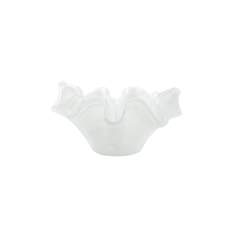 Onda Glass White Small Bowl