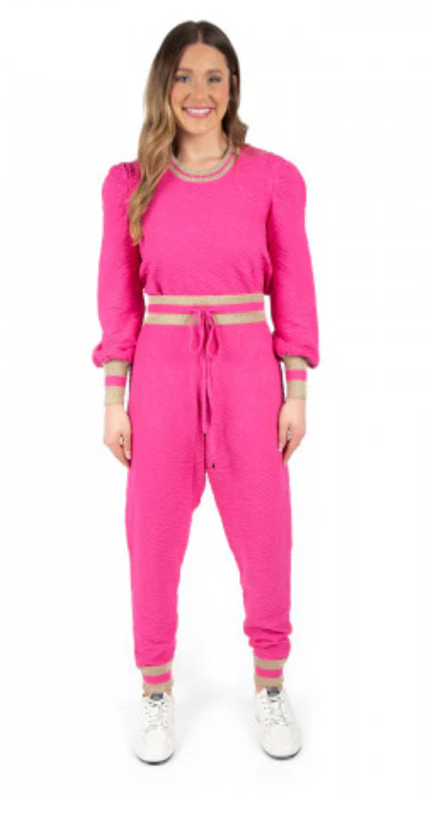 Downtown Jogger | Rose Knit Monogram