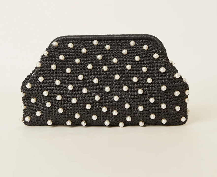 Briar Pearl Clutch | Black