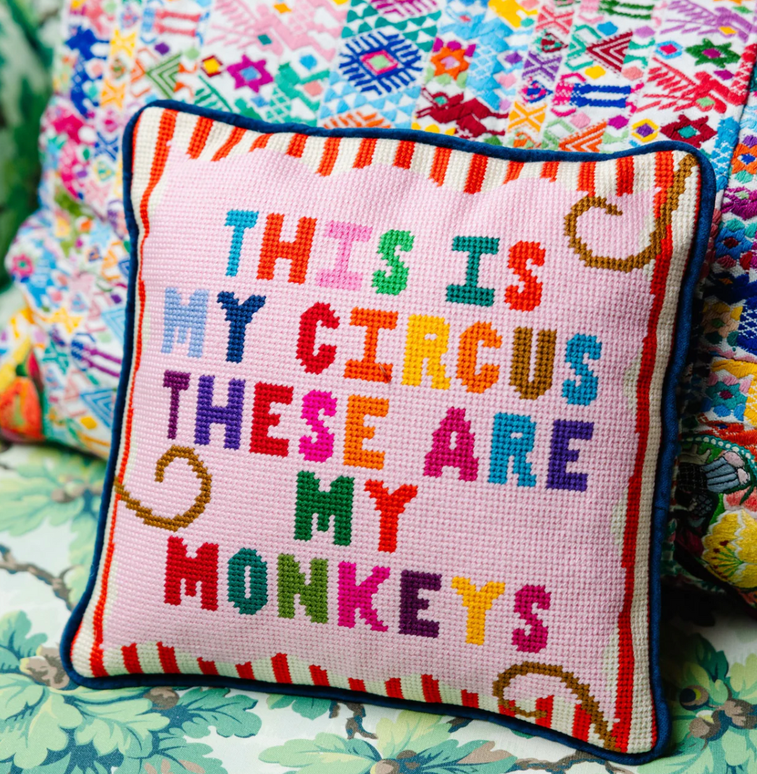 My Circus Needlepoint Pillow