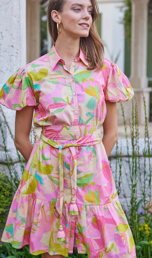 Olivia Shirt Dress | Pink