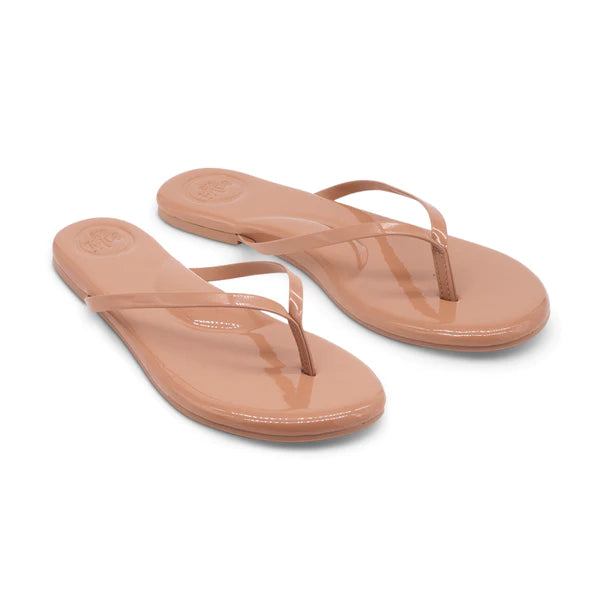 Indie Classic Thin Strap Sandal | Light Nude Patent
