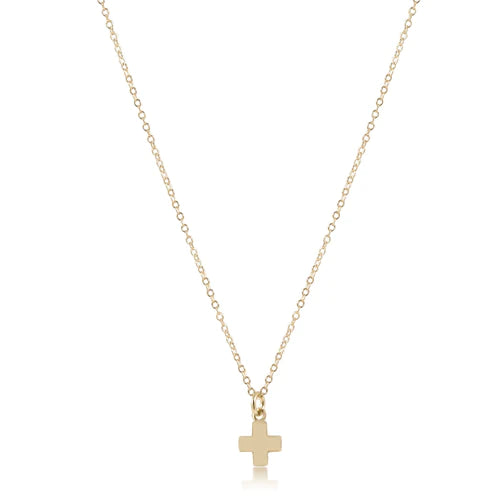 Enewton Egirl 14" Signature Cross Small Gold Charm