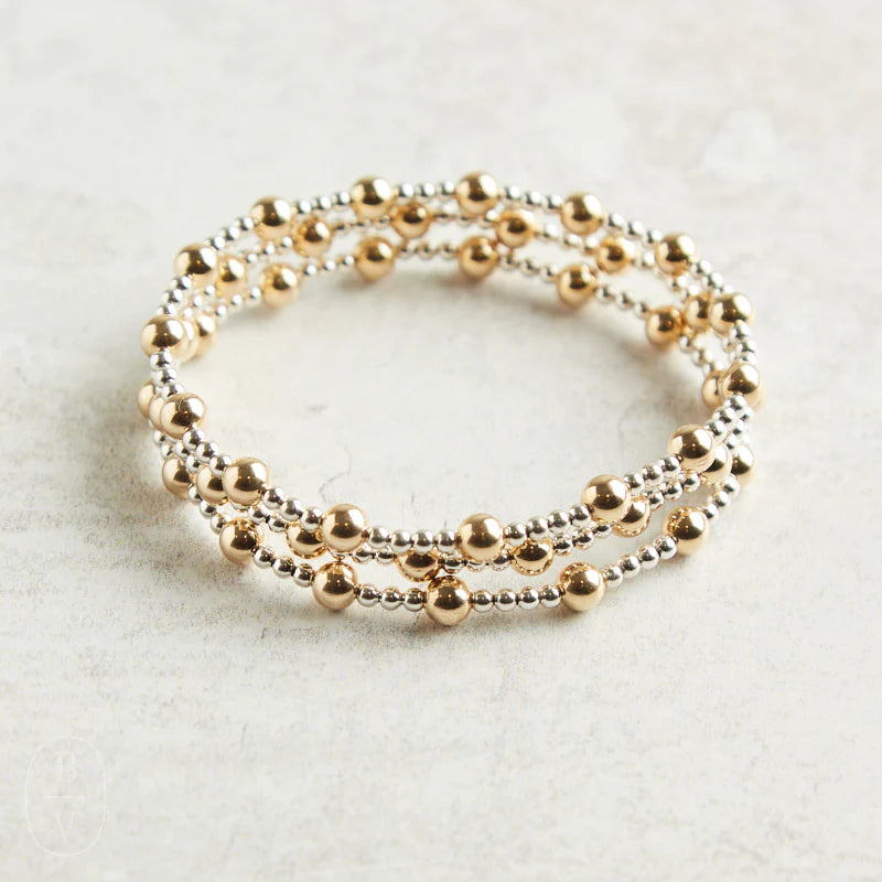 Enewton Classic Sincerity Pattern 5mm Bead Bracelet | Mixed Metal