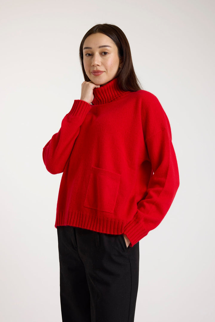 Pippin Roll Neck | Red