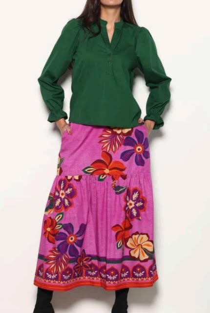 Ada Skirt | Mauve Blossoms