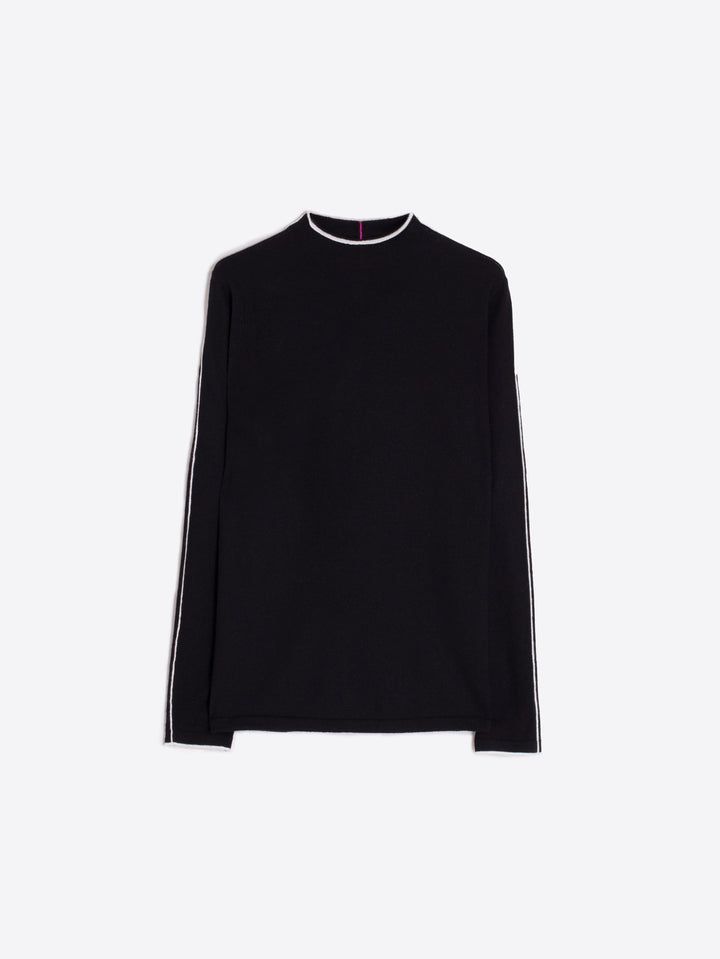 Cuello Sweater | Black + Ecru