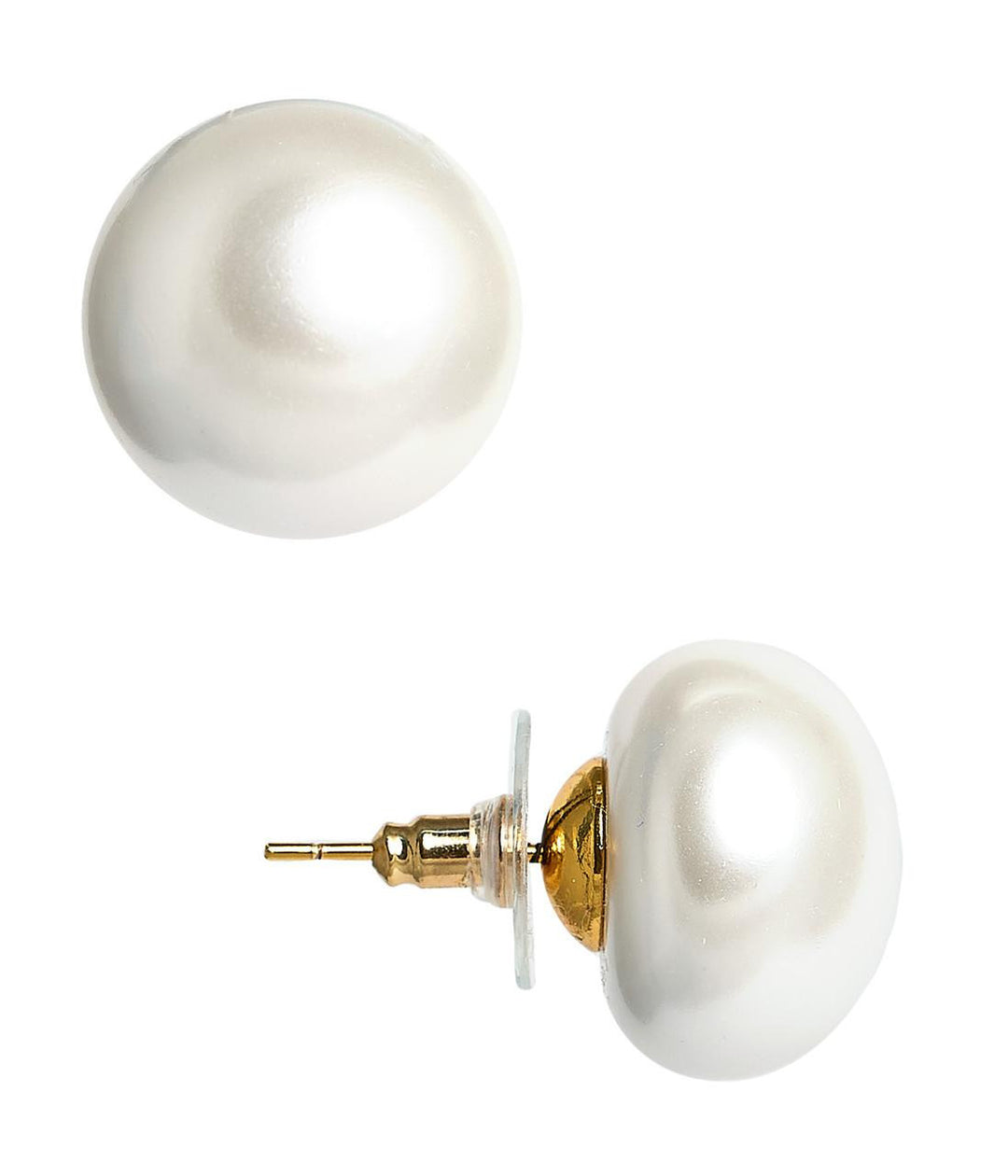 Barrett Flat Pearl Studs 18mm