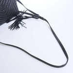 Saint Laurent Leather Lou Camera Bag With Fringe Shoulder Bag Black Leather