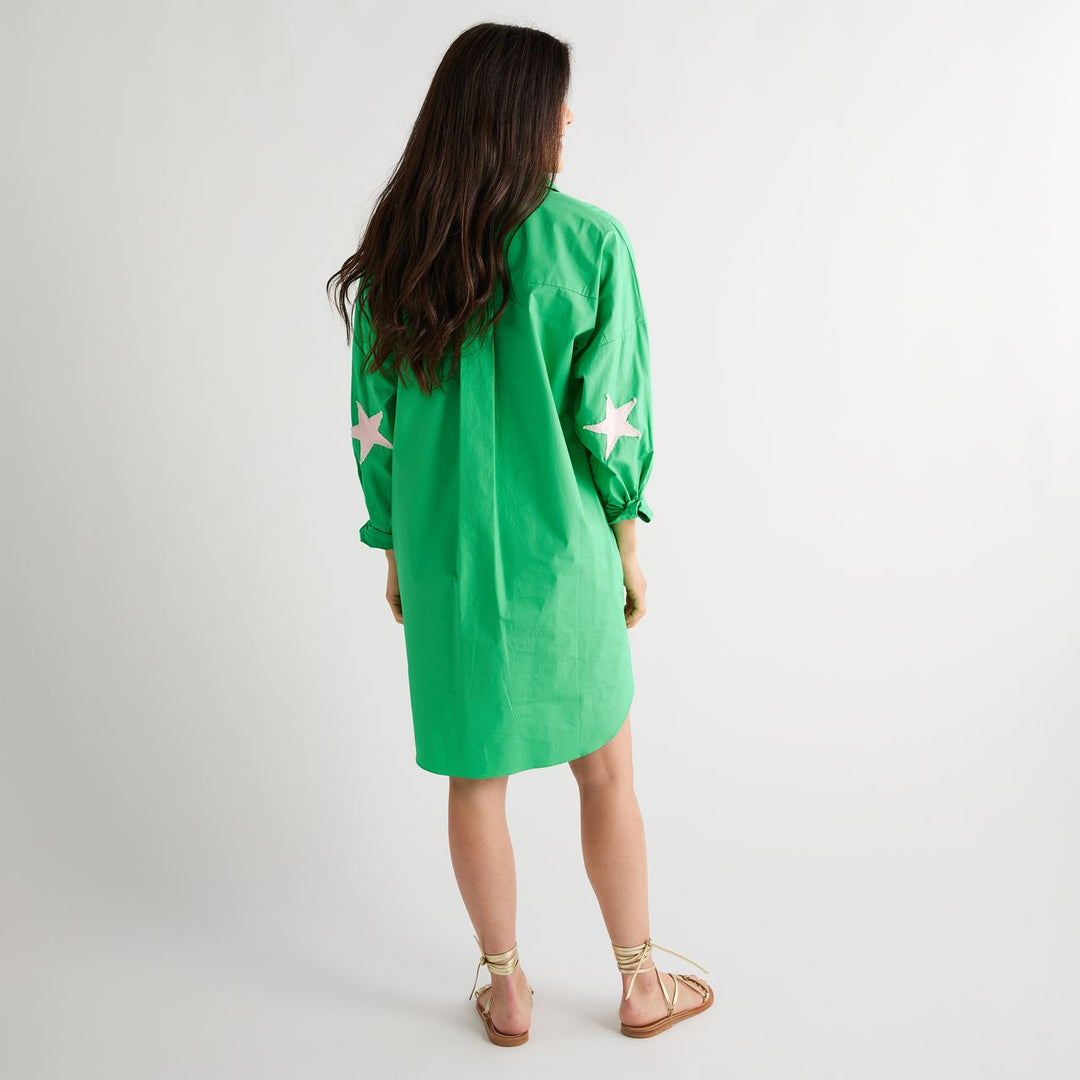 Preppy Star Elbow Dress | Green