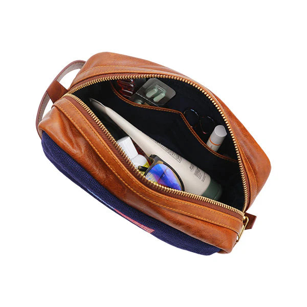 Needlepoint Toiletry Bag | American Flag