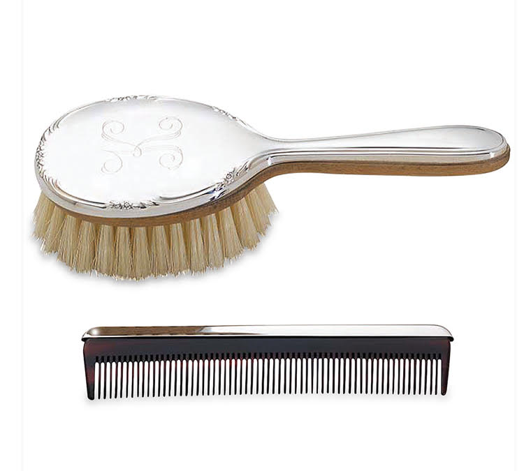 Carolina Pewter Girls' Brush and Comb Set - Charlotte's Inc
