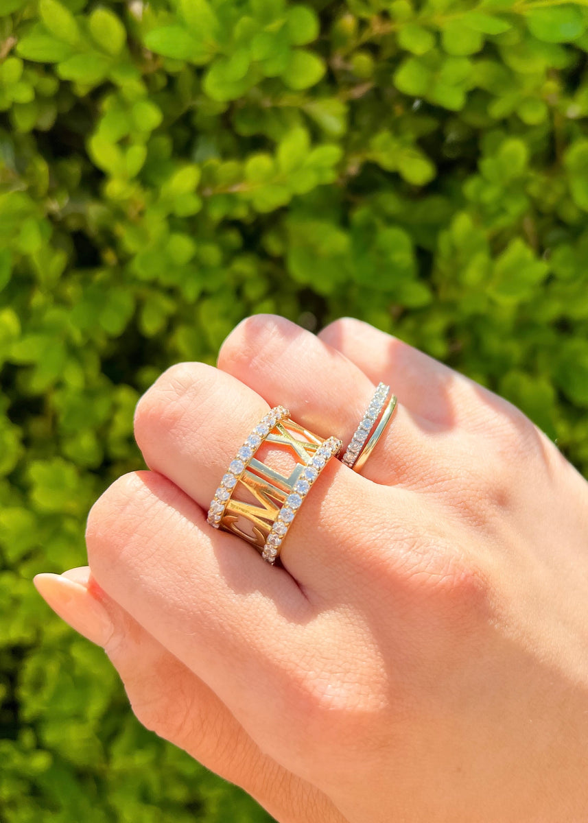 Roman numeral hotsell diamond ring