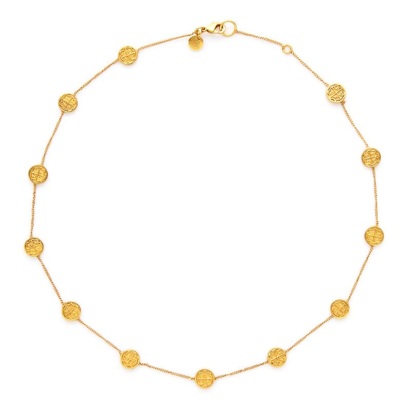 pointlessjourneyVENETIANCHAINGOLD 23号 Valencia Delicate Gold Station Necklace – Charlotte's Inc