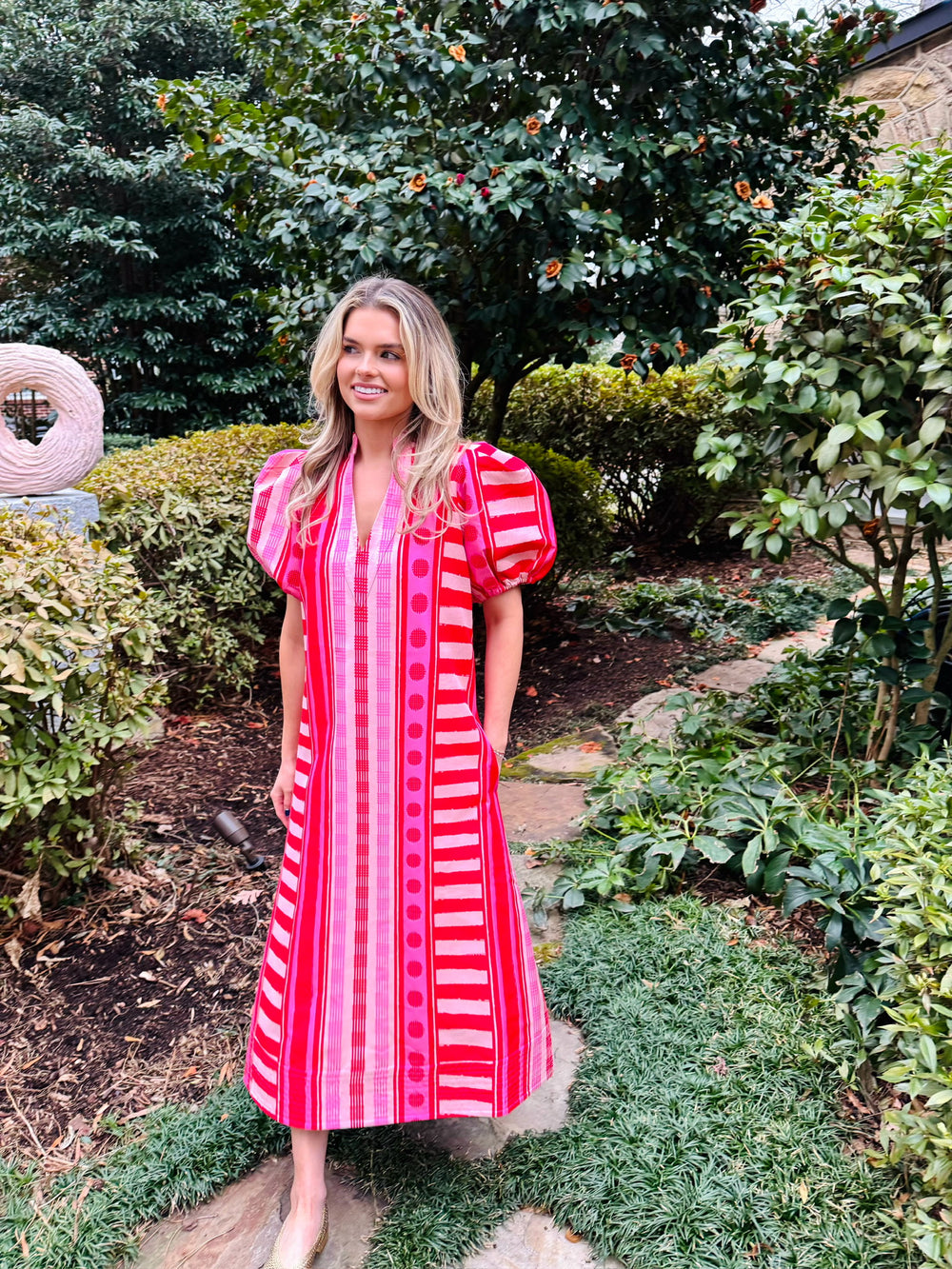 Hampton Dress | Peach Jubilee - Charlotte's Inc