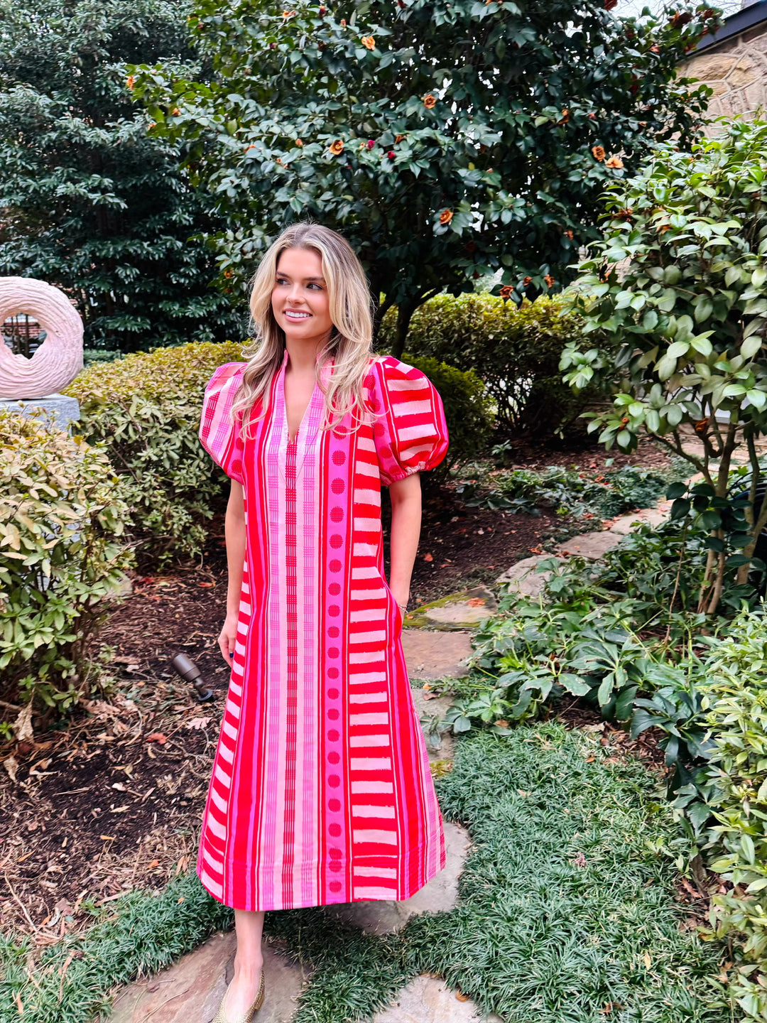 Hampton Dress | Peach Jubilee - Charlotte's Inc