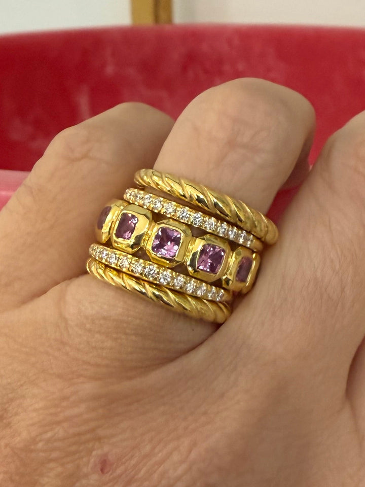 14kt Gold Tapered Twist Band