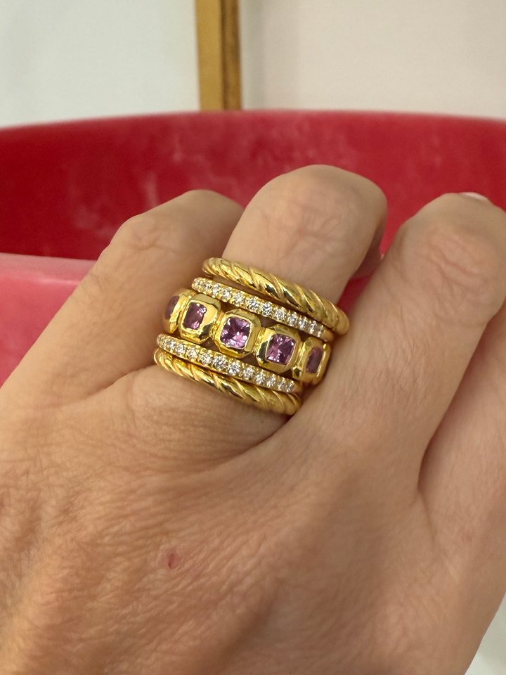 14kt Gold Tapered Twist Band