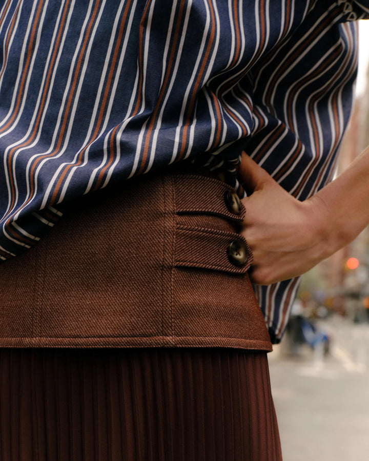 Estelle Pleated Skirt | Mocha