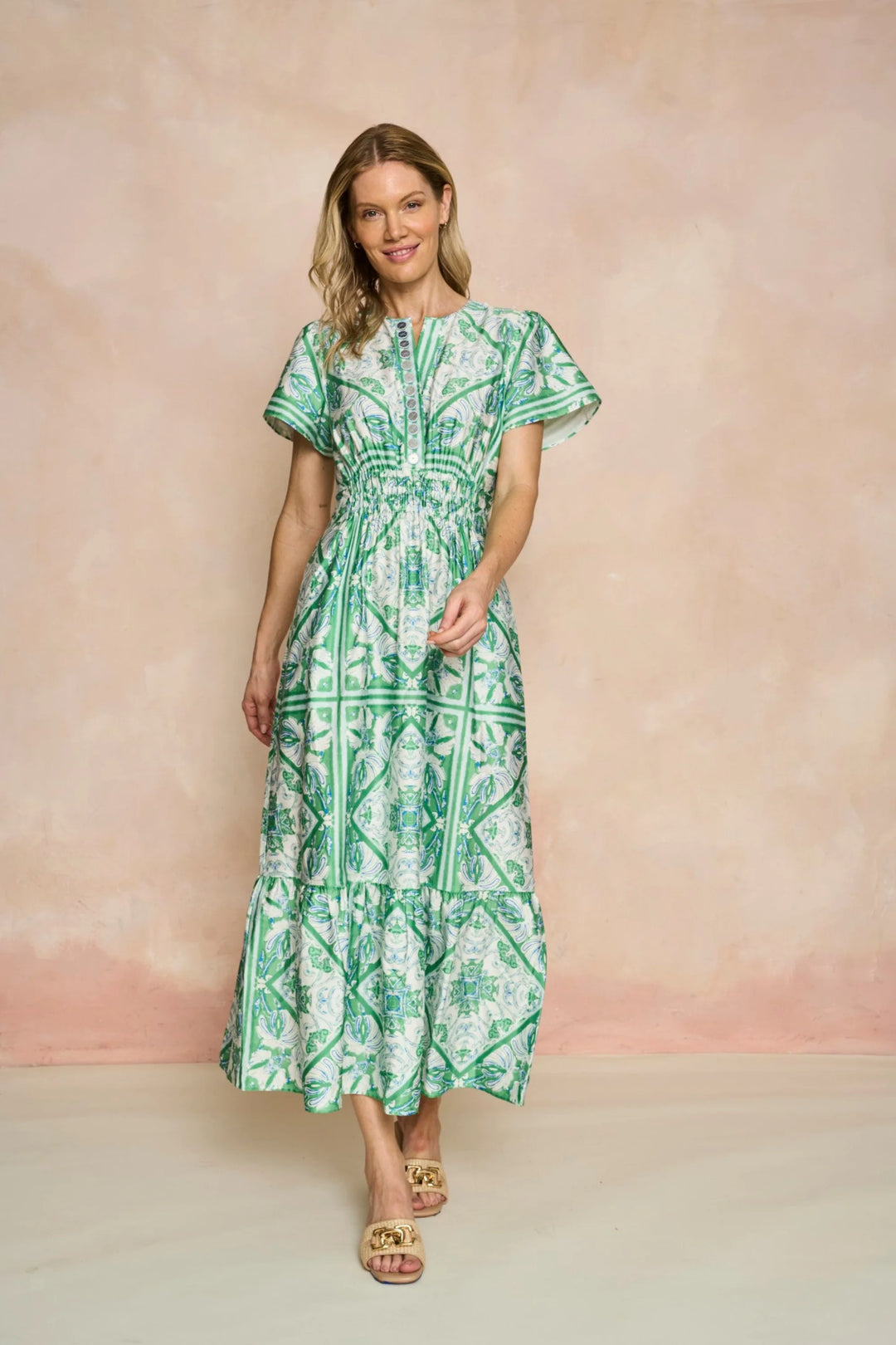 Eloise Dress | Meadow Zellige Tile - Charlotte's Inc