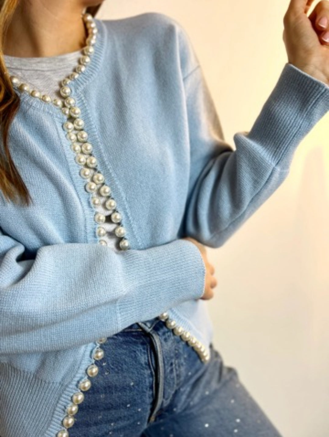 Pearl Trim Sweater | +Colors