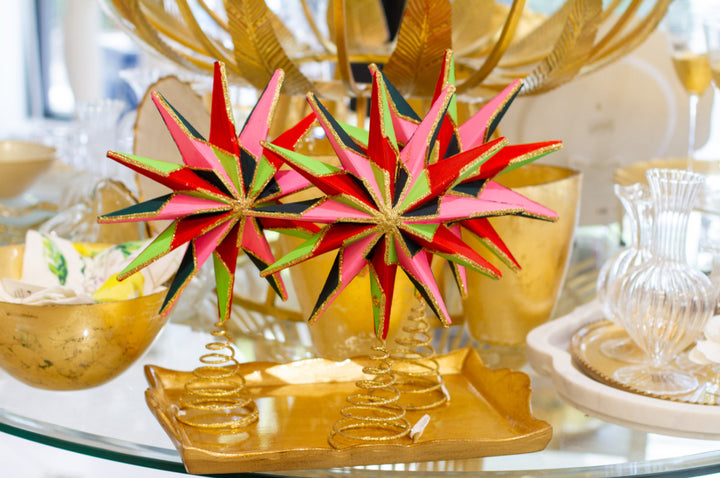 Segmented Star Tree Topper | Neon