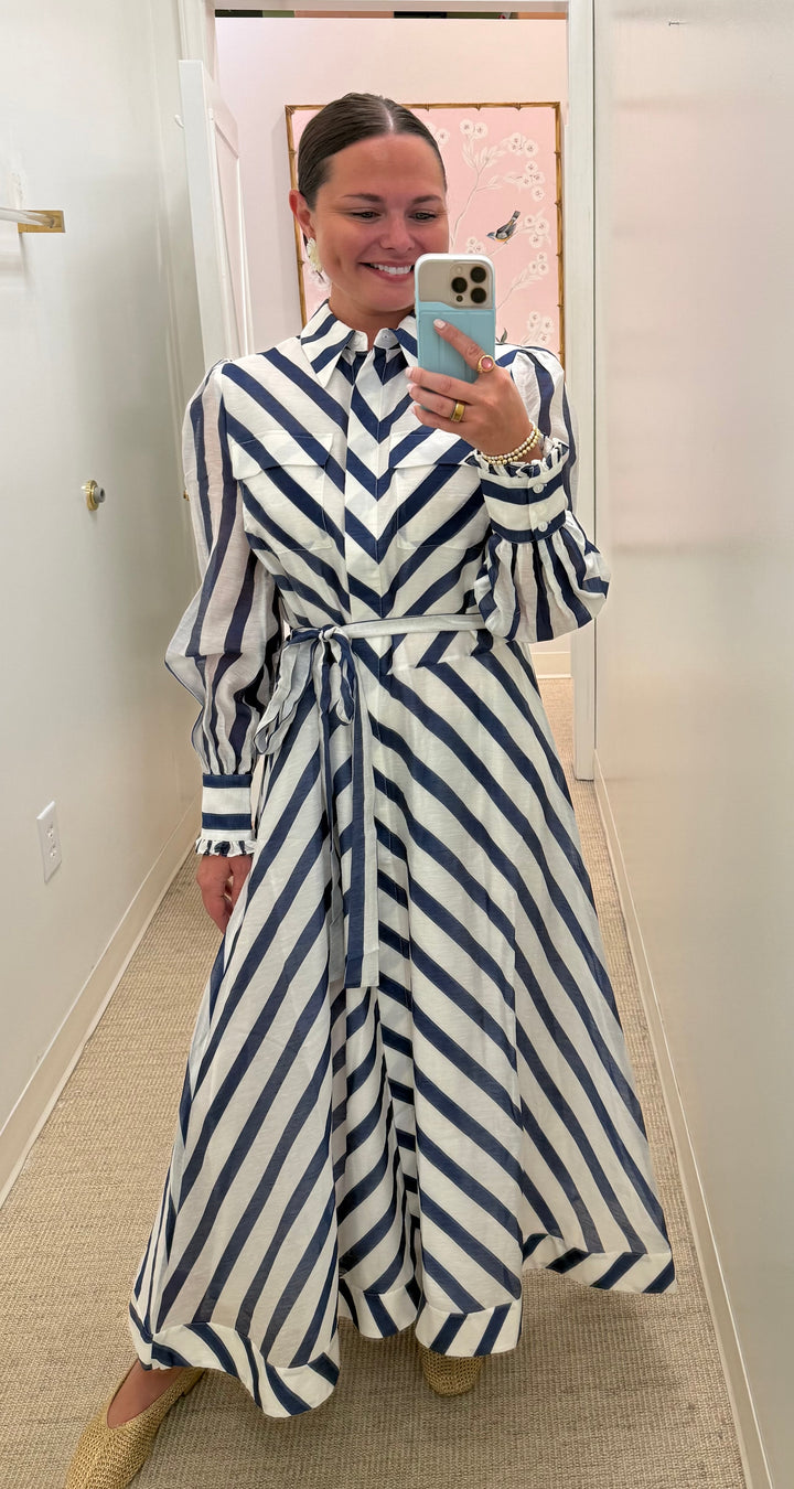 Yasmine Dress | Royal Stripe
