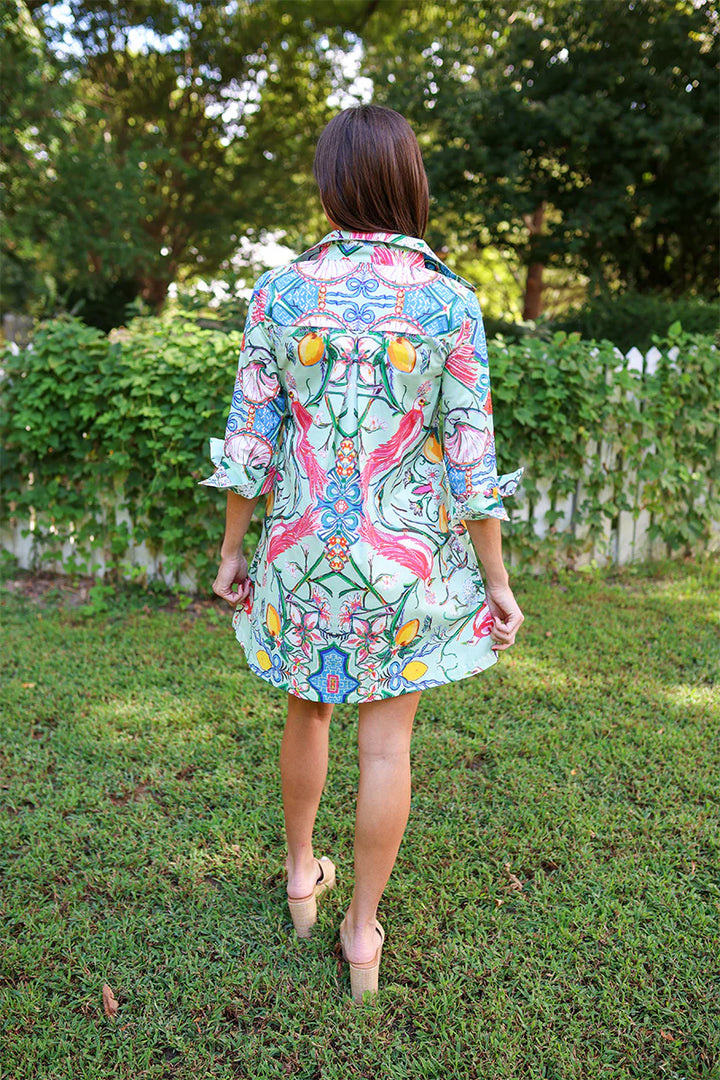 Mint Chinois Shirt Dress Short