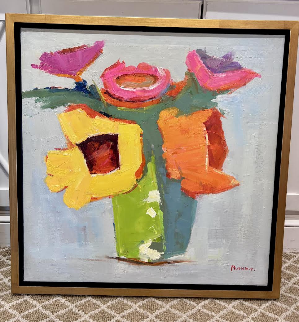 24x24 Flower Art | Light Blue