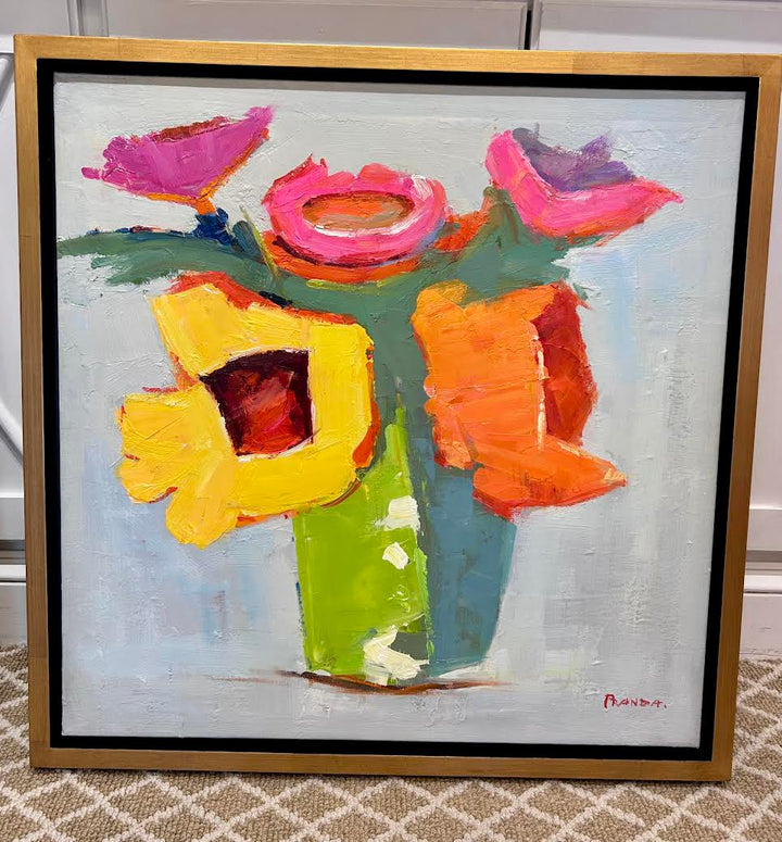 24x24 Flower Art | Light Blue