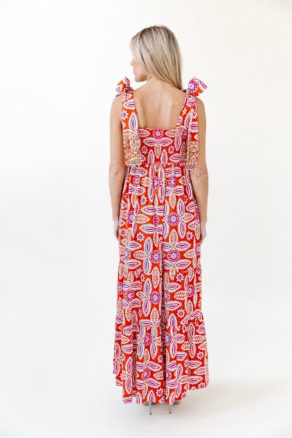 Kelly Dress | Persimmon Pink Tribal
