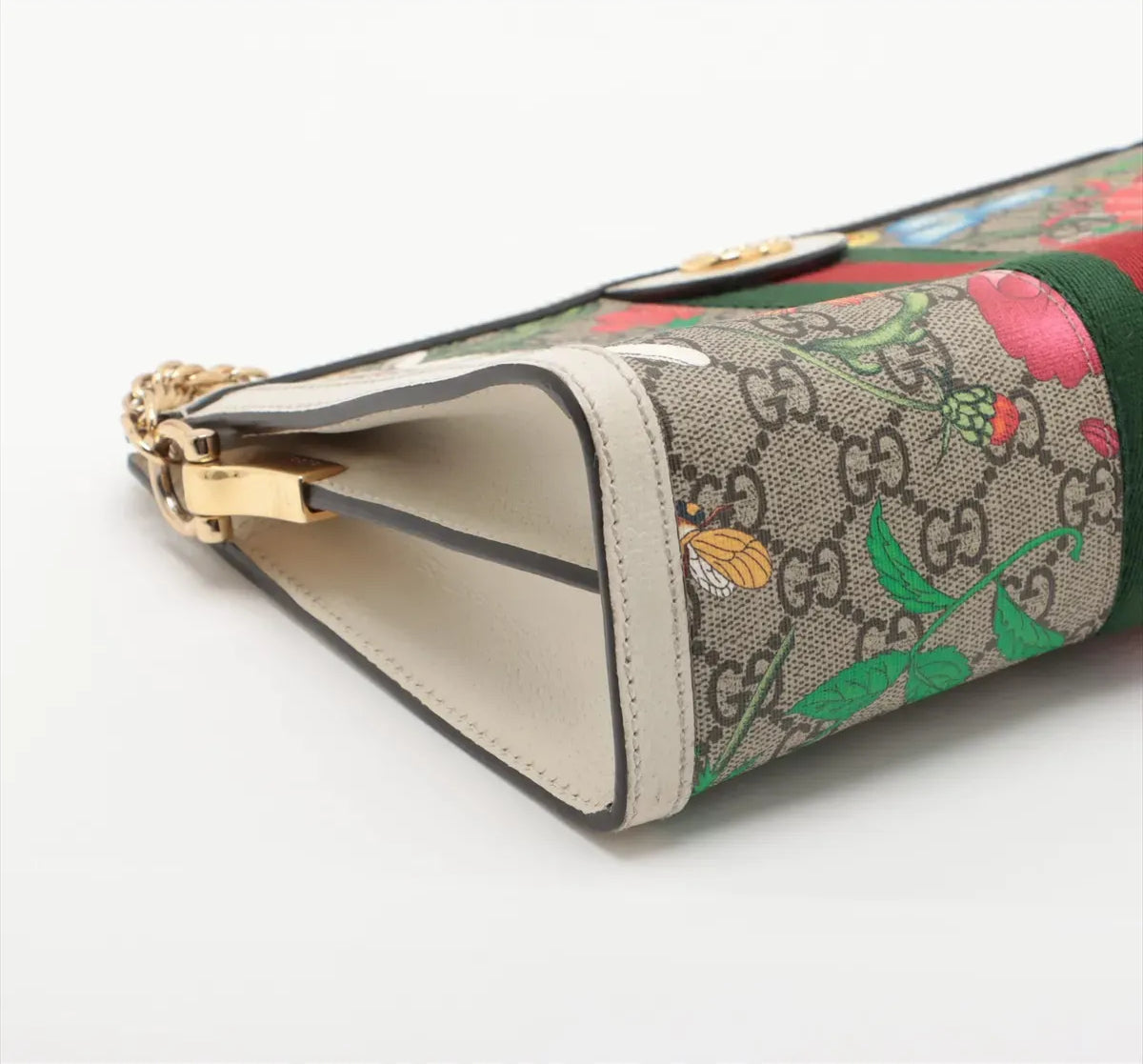 Gucci Small Ophidia Chain Shoulder Bag, GG Supreme Flora