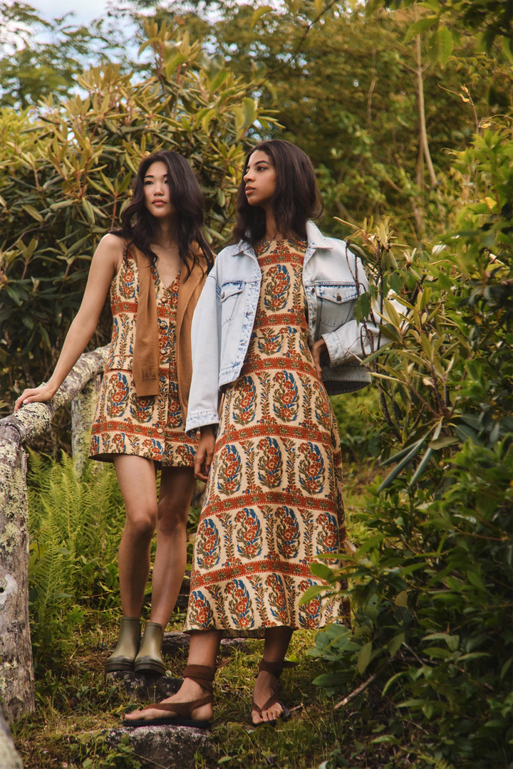 Faith Dress | Amber Green Cream