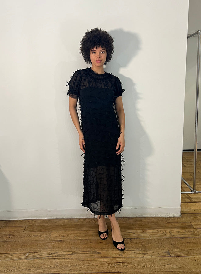 Whitney Dress | Manhattan Chiffon Onyx