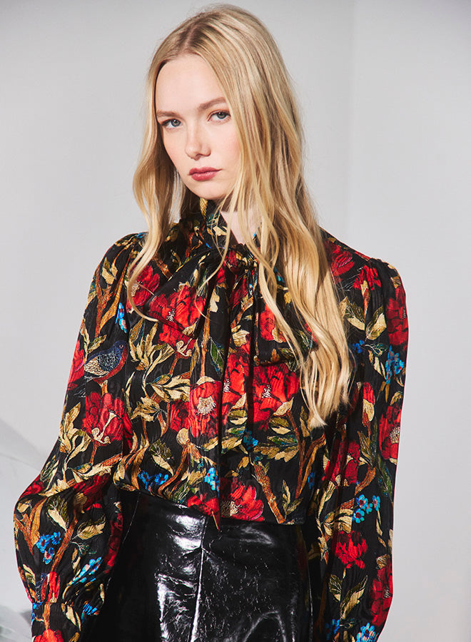 Tess Blouse | Palais Floral Onyx