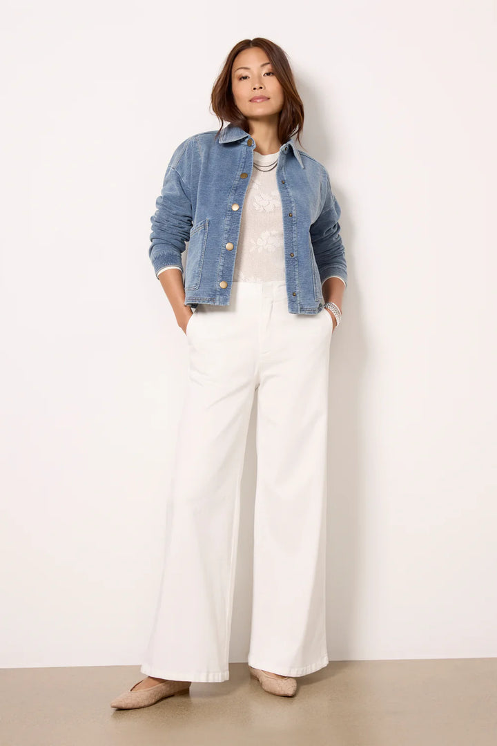 Meg High Rise Fab Ab Wide Leg | Optic White