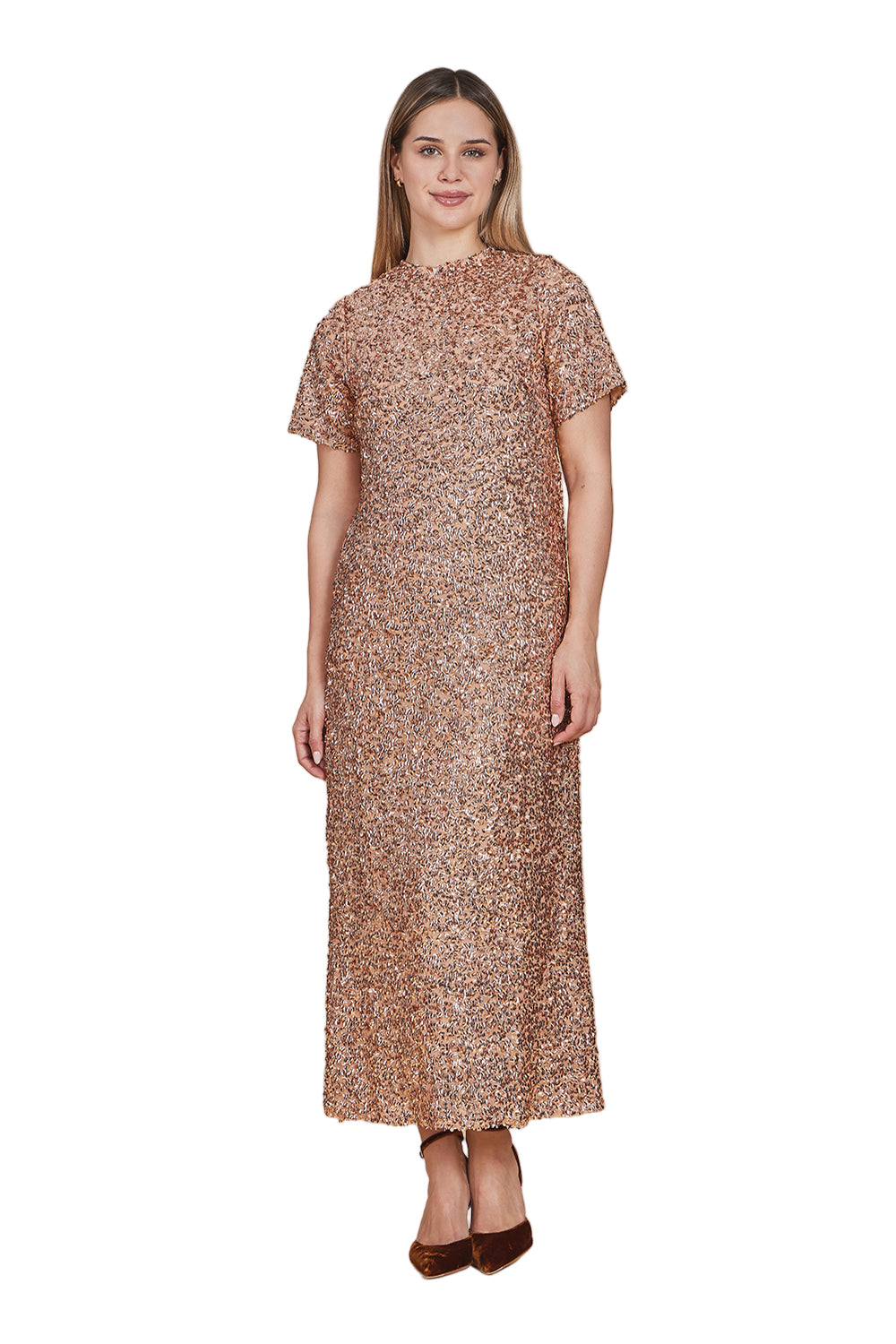 Gwenyth Dress | Gold Sequins Charlotte's Inc Gwenyth Dress | Gold Sequins Charlotte's Inc