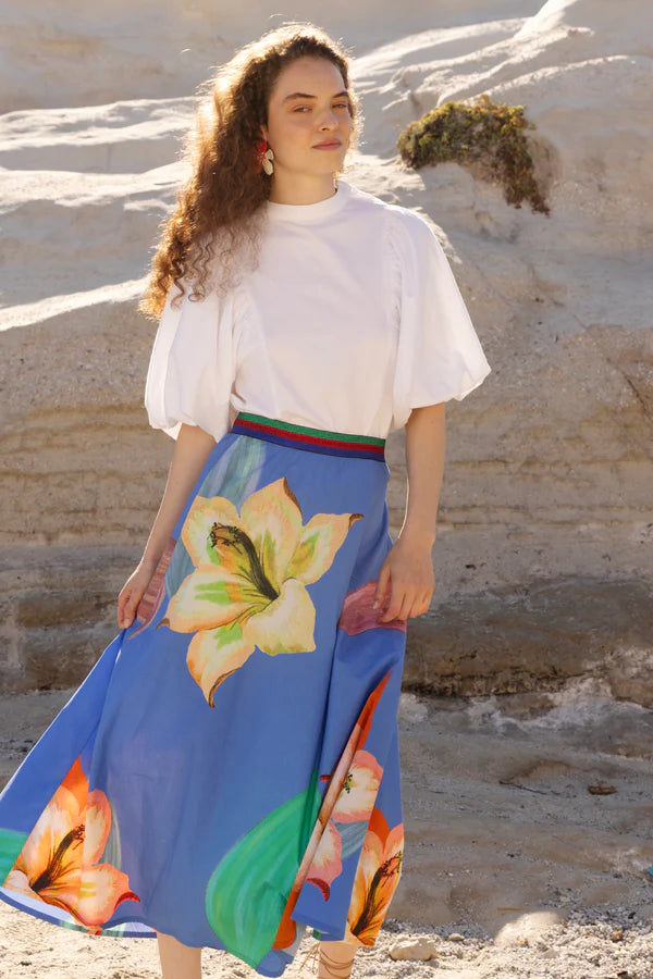 Swing Skirt | Hibiscus Blue