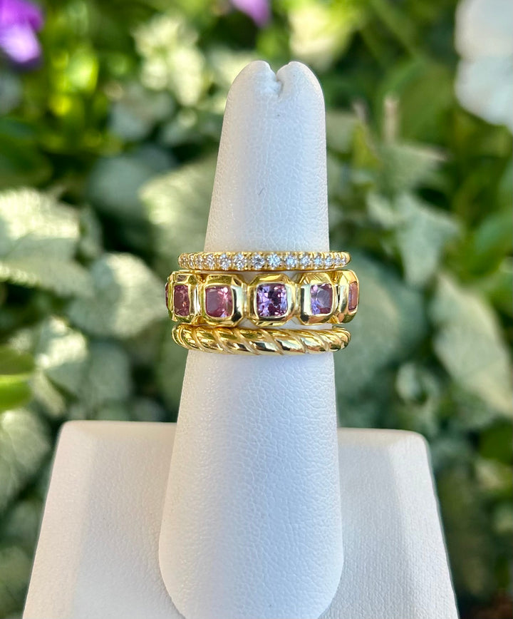 14kt Pink Sapphire Gold Band R17107PS