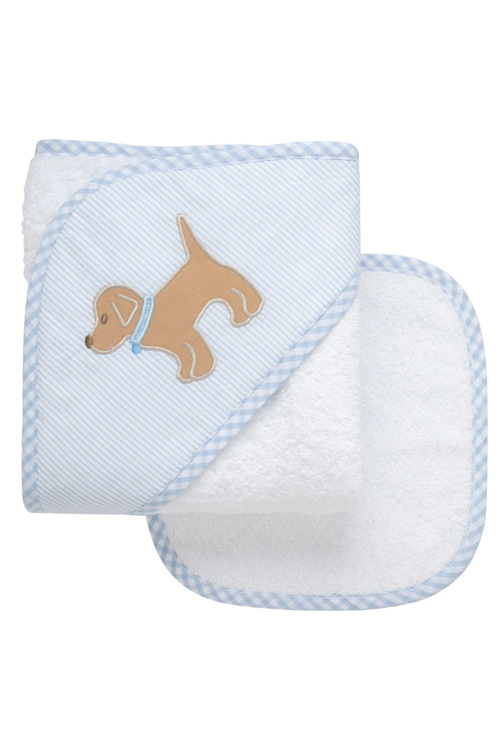 Assorted Applique Hooded Towel & Washcloth Set
