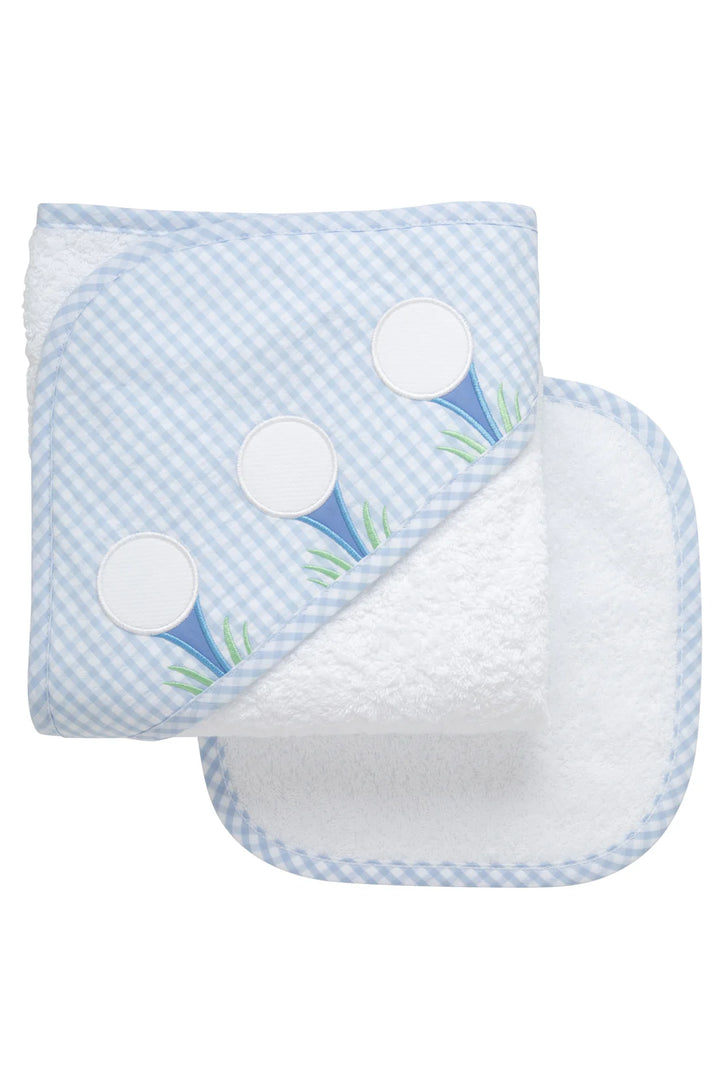 Assorted Applique Hooded Towel & Washcloth Set