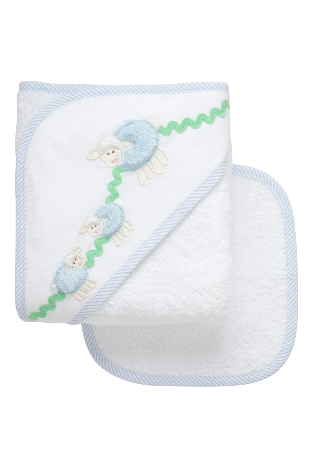 Assorted Applique Hooded Towel & Washcloth Set