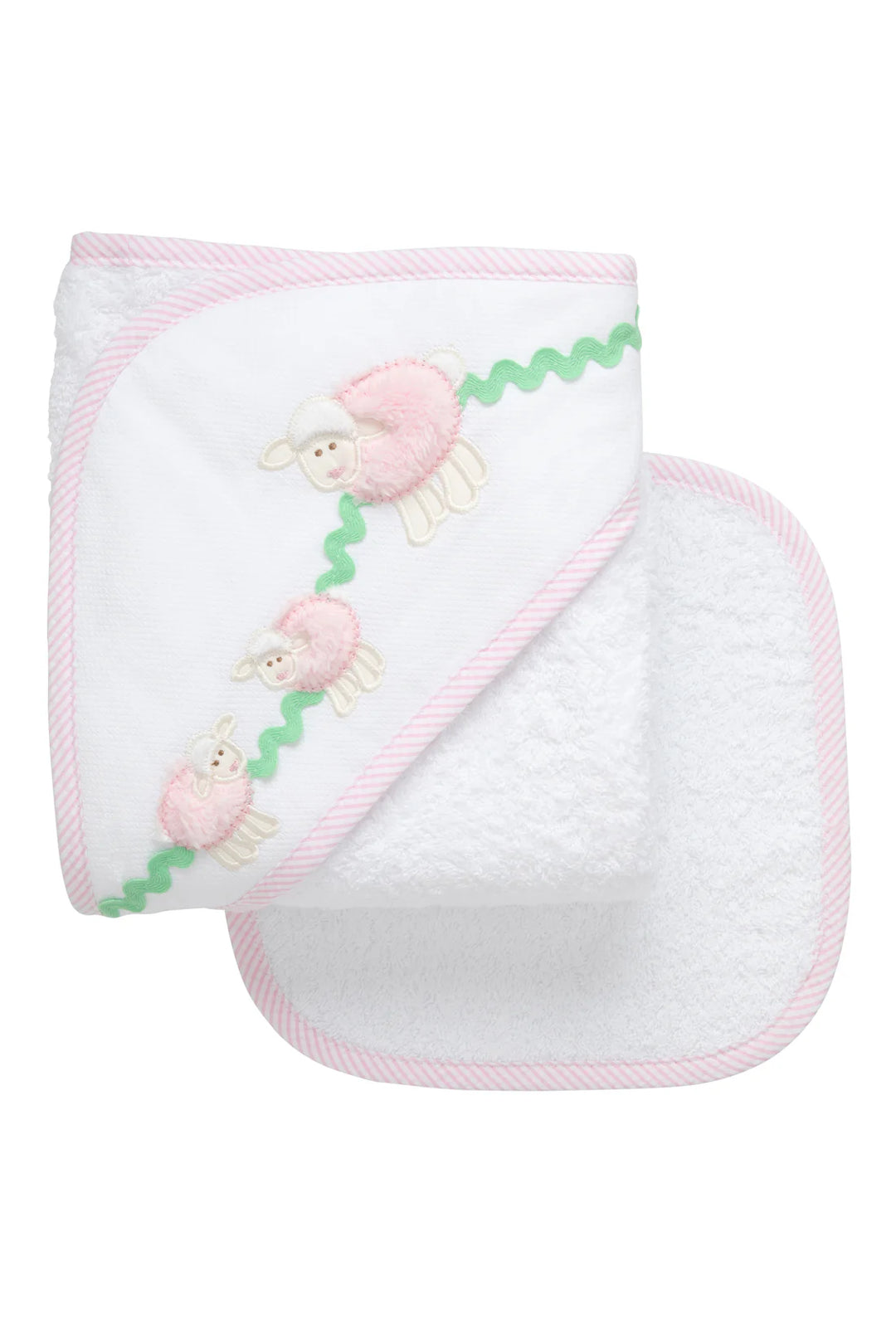 Assorted Applique Hooded Towel & Washcloth Set