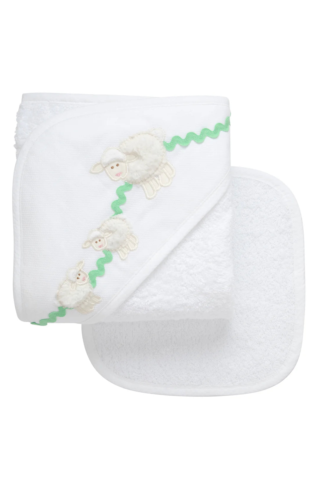 Assorted Applique Hooded Towel & Washcloth Set
