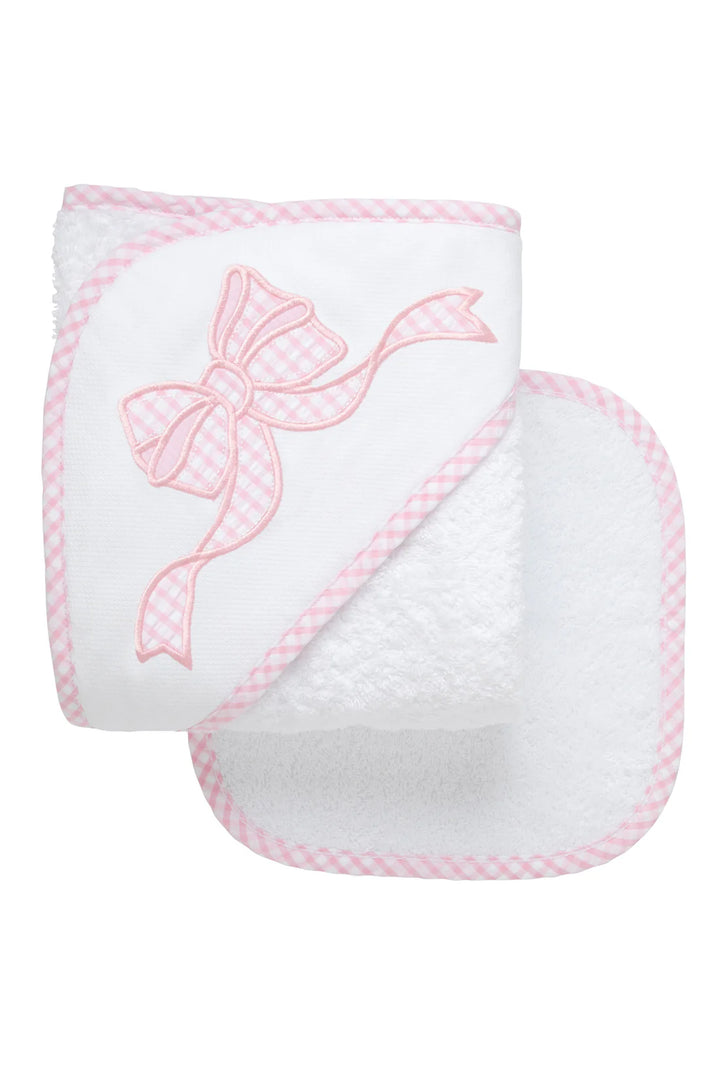 Assorted Applique Hooded Towel & Washcloth Set