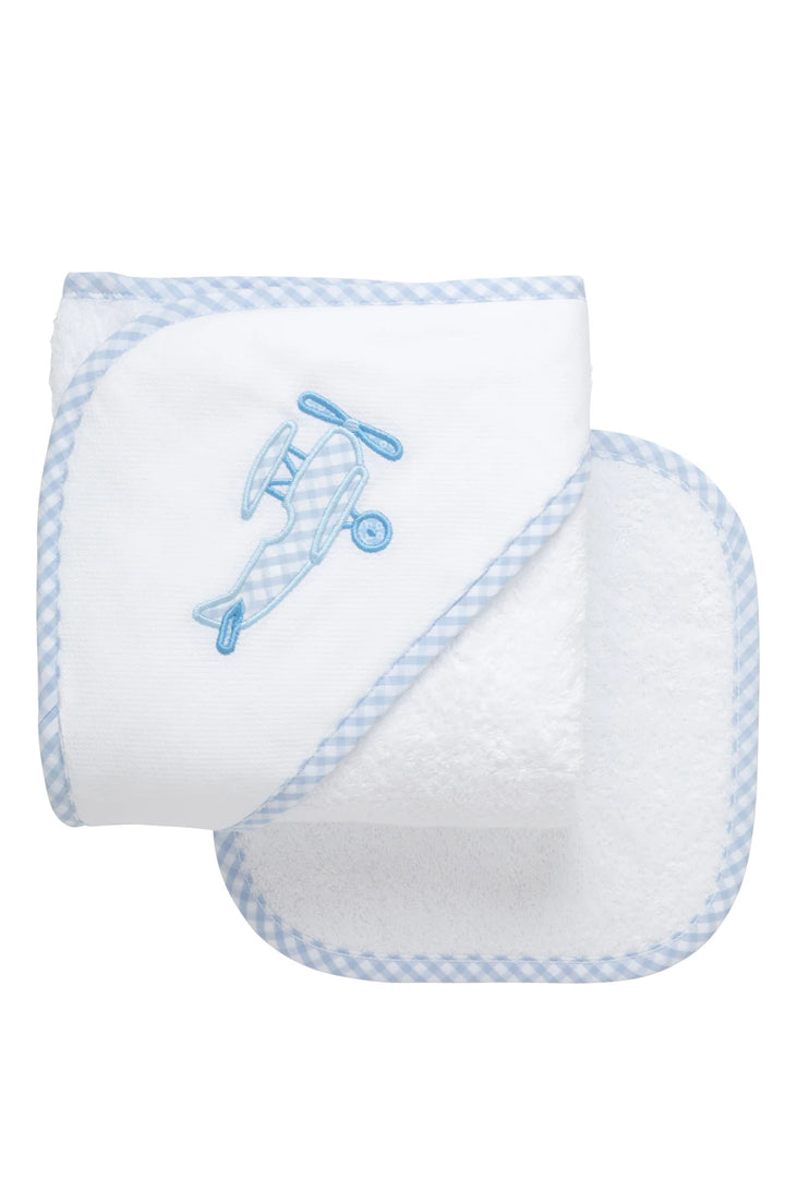 Assorted Applique Hooded Towel & Washcloth Set