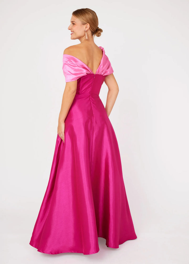 Amelia Gown | Pink Dupioni