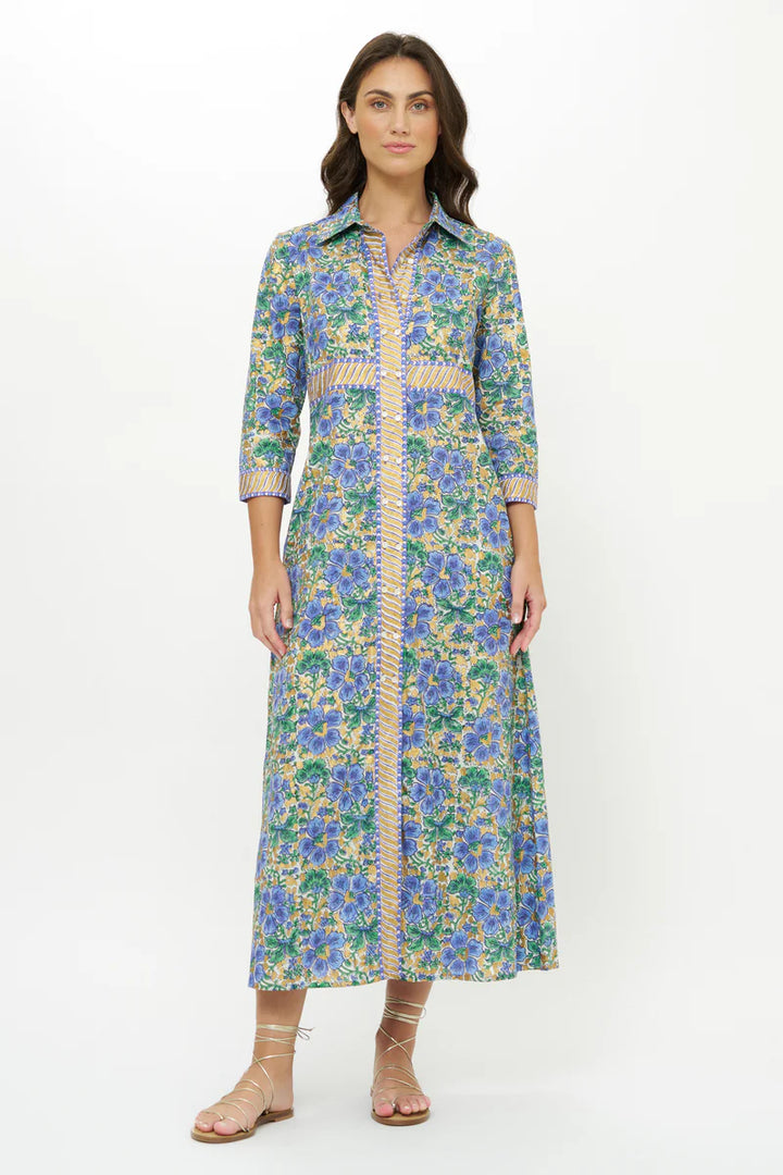 Shirt Dress Maxi | Matera Blue