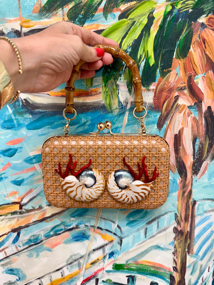 Cane Purse + Bamboo Handle