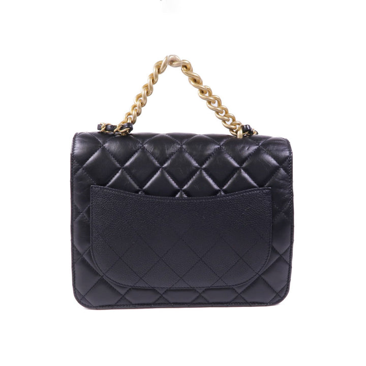 Chanel Black Cowhide Leather Shoulder Bag